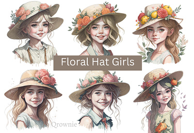 Vintage Girl Head cli clipart design fairy fairytale graphic design illustration pastel