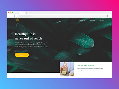 Ayurvedic shop landing page website design adobe xd ayurvedha shop ayurvedic herbal products landing page natural products organic shop spa spa website uidesign web website