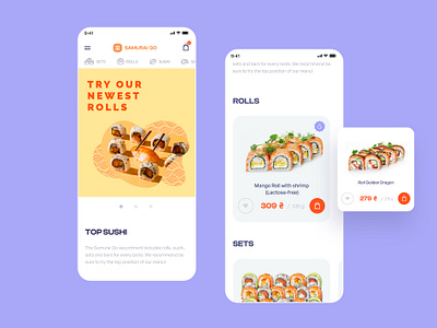Sushi Delivery - Home page - Mobile Website card delivery design mobile product sushi sushidelivery ui ux web webdesign website