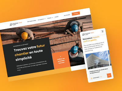 Ergonomic design for Chantier Privé branding design graphic design mobile website