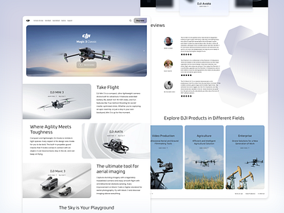 Landing DJI branding design figma landing ui ux web design