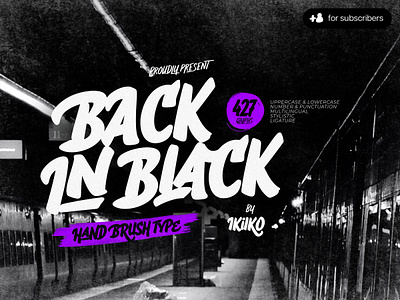 Back In Black Brush Font brush design download font graffiti grunge lettering marker pixelbuddha rebel rock street art typography