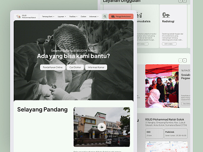 🏥 RSUD M. Natsir • Hospital Website Redesign Concept figma hospital landing page medical mopsyproject ui web web design