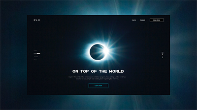 Exploration concept website design adobe xd design earth and moon explore interface interstellar landing page out of space space uidesign web website world