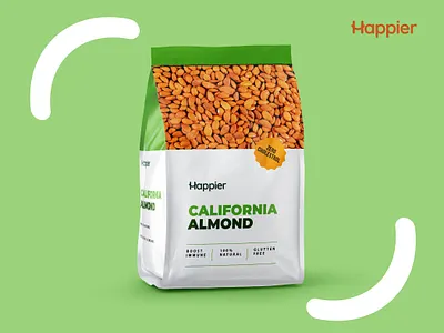 Happier | Health-conscious Snacks branding by nollling agency brand identity brand showcase branding design graphic design illustration logo nollling