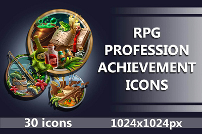 Achievement RPG Icons 2d achievement achievements asset assets craftpix fantasy game game assets gamedev icon icons illustration indie indie game mmo mmorpg rpg set sets