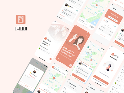 LAQUI Driver App driver graphic design ubber ui ui design ux