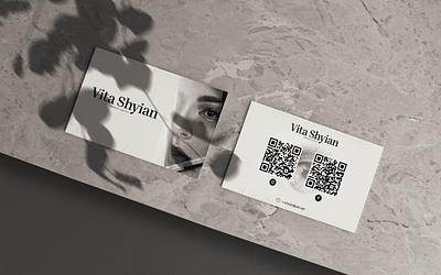 Business card design for the graphic artist Vita Shyian ✏️ artist business card design graphic design