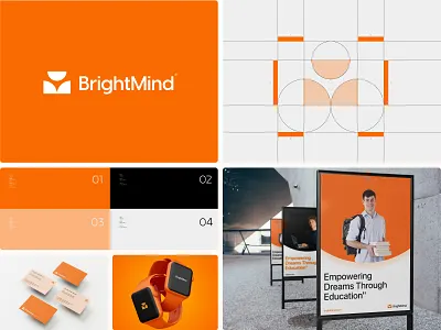 Brightmind Brand identity, guidelines, education logo, Branding a b c d e f g h i j k l m n brand design brand design identity brand identity branding development ecommerce education guidelines identity learn lesson logo designer o p q r s t u v w x y z online online courses saas school stream study university