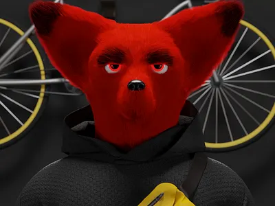 Sportsman 3d 3d model 3dart blender character characterdesign clothing collection design fox fur illustration modeling nft nftart nfts saga