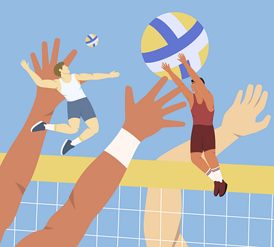 Volley Ball graphic design illustration vector volley ball