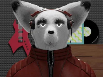 Musician 3d 3d model 3dart blender character characterdesign clothing collection design fox fur illustration modeling nft nftart nfts saga