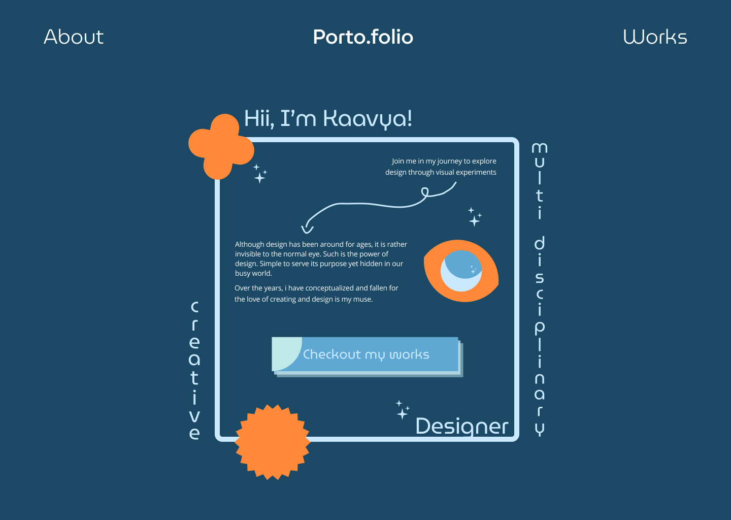 Portfolio Website // #dailyui 003 branding graphic design portfolio portfolio website typography ui ui ux website design