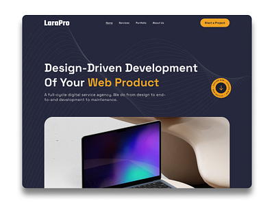LaraPro - Digital Agency Website Design design digitalpresence graphic design illustration ui web design webdevelopment webflow