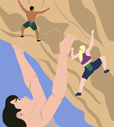 Climbers graphic design illustration vector
