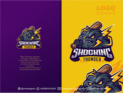 Shocking Thunder Logo branding design graphic design identity illustration logo mark thunder tshirt vector