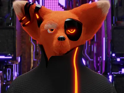 Armorer 3d 3d model 3dart blender character characterdesign clothing collection design fox fur illustration modeling nft nftart nfts saga