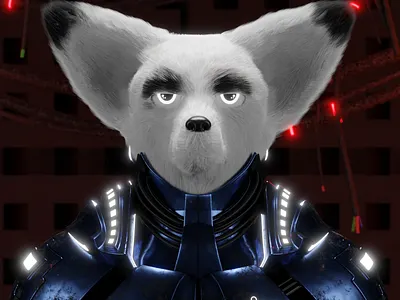 Astronaut 3d 3d model 3dart blender character characterdesign clothing collection design fox fur illustration modeling nft nftart nfts saga