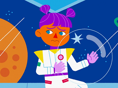 Astronaut Dreams Take Flight 2d animation adventure animated series animation astronaut autonomy character animation character illustration children discover dreams empowering girl girlpower independence mom parenthood parenting space space odyssey