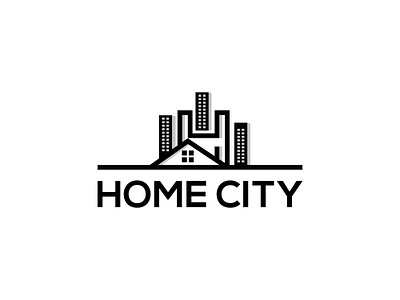 Letter "H" with Home & City icon minimal logo. brand identity graphic design