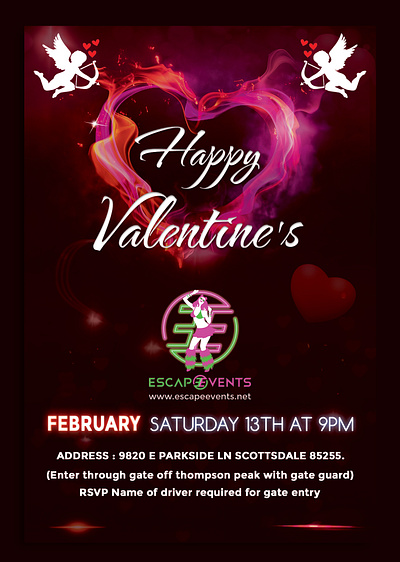 Valentines Day Flyer Templates design flyer illustration modern psd screen