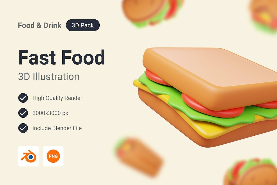 Fast Food 3D Illustration art artist artwork coreldraw creative cuberto designer digitalart freelance graphic graphic design graphicdesign graphics illustrator inspiration logodesign motion designer photoshop poster vector