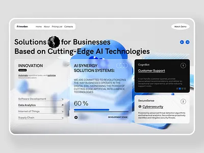 InnoGen - AI services website ai ai application ai consulting ai experts ai services ai website artificial intelligence automation big data computer vision deep leaening interface landing page machine learning robotics smart technology ui ux user interface virtual assistance web design