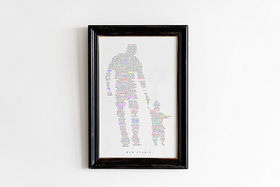 A text portrait of "FATHERHOOD" design father day graphic design illustration instagram social media text portrait