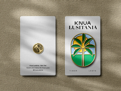 KNUA LUSITANIA branding branding design download identity logo mockup mockups patch pin enamel psd template typography
