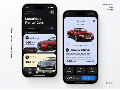 Luxurious Rental cars app Design app appdesign bentley car app car settings cars ios luxurious car mobile app mobile app design porsche premium premiumcars profile red car rent car rental cars sportcar ui ux