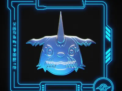 Gabumon - Motion Poster 2d animation 3d animation adobe illustrator after effects cg animation cinema 4d digimon gabumon motinon design motion graphics motion poster octane render ui