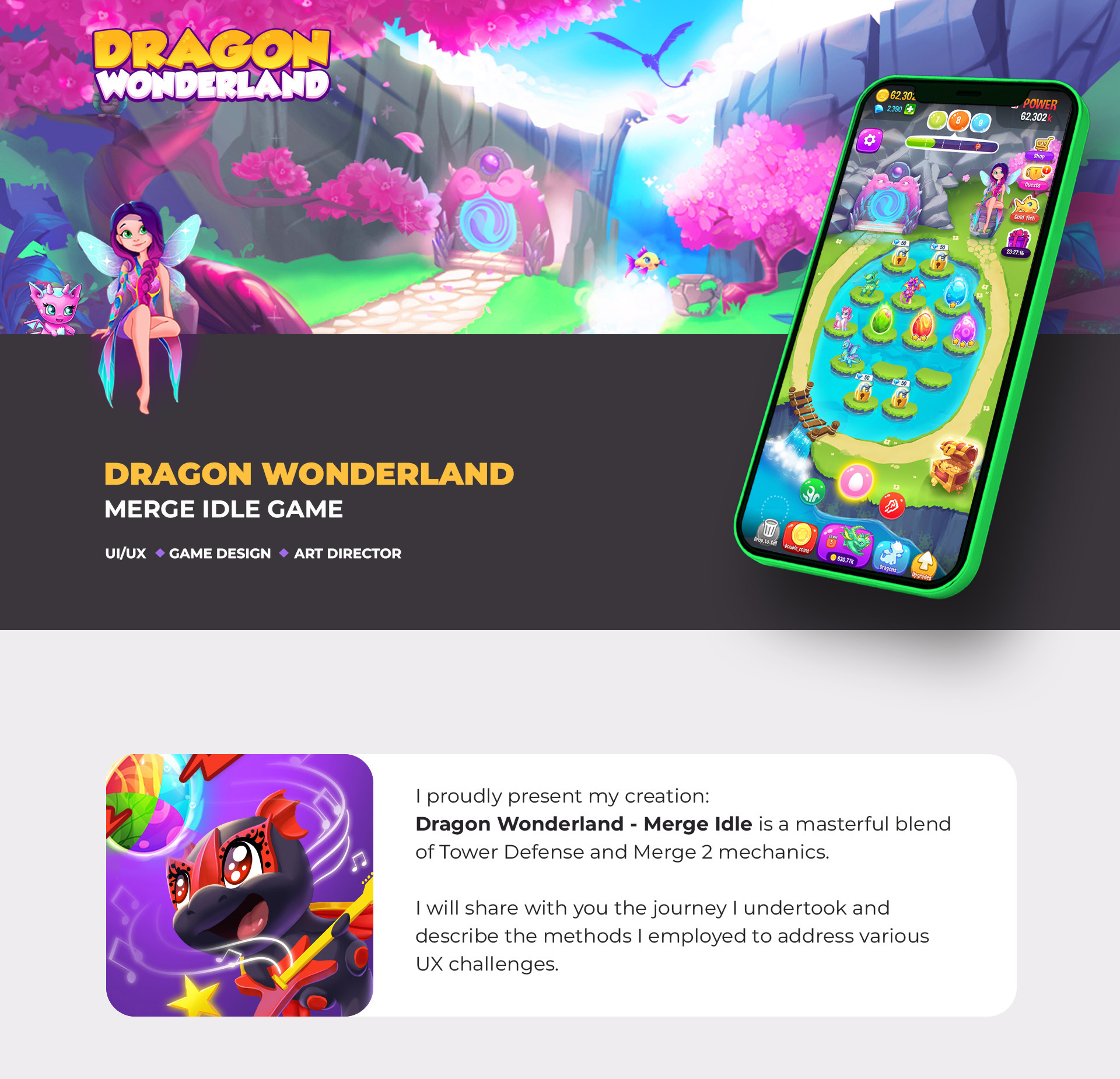Dragon Wonderland - UI/UX game design ui uiux ux