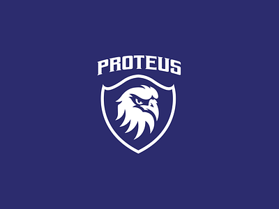 PROTEUS logo - FOR SALE aguila bird branding design eagle esports gaming graphic design logo mascot shield vector