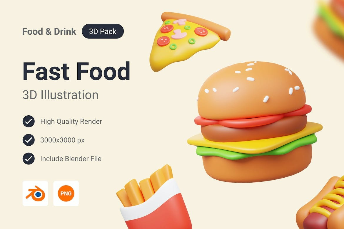 Fast Food 3D Illustration art artist artwork coreldraw creative cuberto designer digitalart freelance graphic graphic design graphicdesign graphics illustrator inspiration logodesign motion designer photoshop poster vector