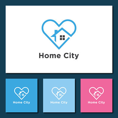 Home City app logo branding creative logo graphic design home icon logo logo designer logomark realestate symbol