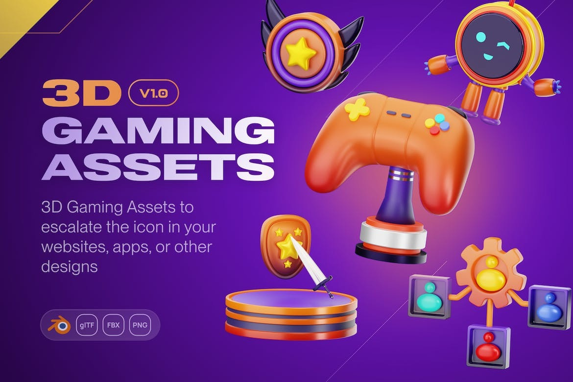 Online Gaming 3D Assets E-Sports Tournament Object by Creative Sandra ...