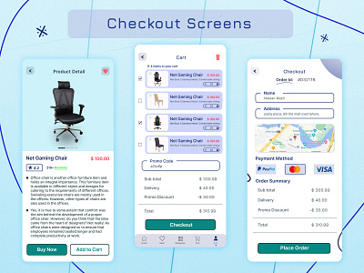 E-commerce Checkout Interface behance branding cart screen checkout screen design ecommerce figma graphic design inspiration interface product branding product display screens ui user experience website work