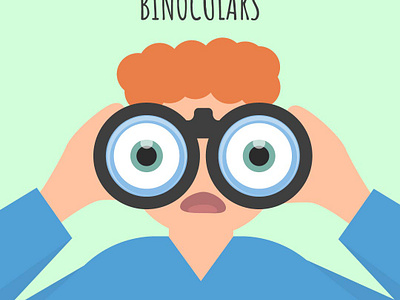 Binoculars illustration adobeillustrator creative workout graphic design illustration
