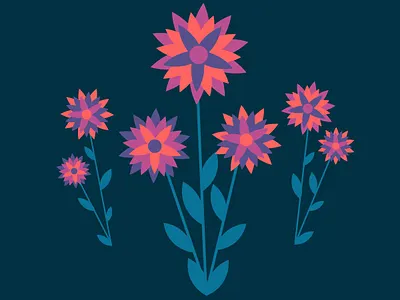Garden flowers illustration adobeillustrator creative workout graphic design illustration