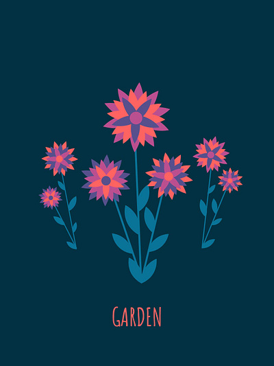 Garden flowers illustration adobeillustrator creative workout graphic design illustration