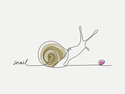 Snail illustration adobeillustrator creative workout graphic design illustration one line art