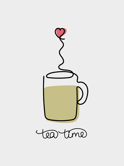 Cup of tea illustration adobeillustrator creative workout graphic design illustration