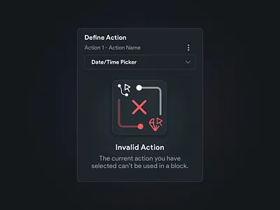 Empty State for invalid actions dropdown empty empty list empty state empty state icon flutter flutterflow graphic illustration invalid action ui
