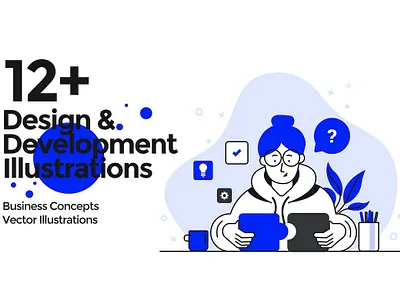 Design and Development illustrations set art clean concept digital art digital illustration digital painting flat icon illustraion illustration illustration art illustration digital landing page logo minimal modern simple vector web website