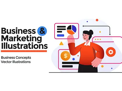 Business Concept illustrations set art clean concept digital art digital illustration digital painting flat icon illustraion illustration illustration art illustration digital landing page logo minimal modern simple vector web website