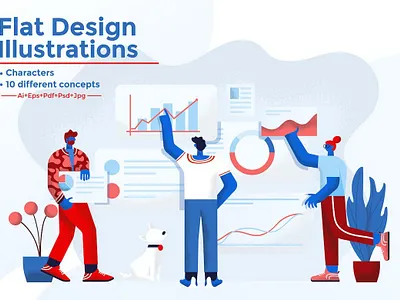 Modern Flat design People and Business concepts art clean concept digital art digital illustration digital painting flat icon illustraion illustration illustration art illustration digital landing page logo minimal modern simple vector web website