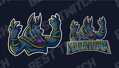 Anubis Esport gaming mascot Logo twitch youtube discord ! BestTw mascot anubis esport logo