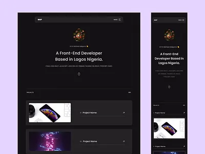 Portfolio Website design uiux