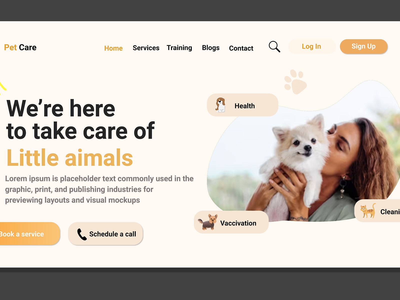 Pet clinic ui by ARASH on Dribbble