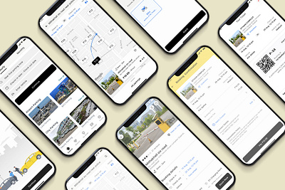 Parking Mobile App 3d animation branding graphic design mobile app motion graphics parking app ui user interface design